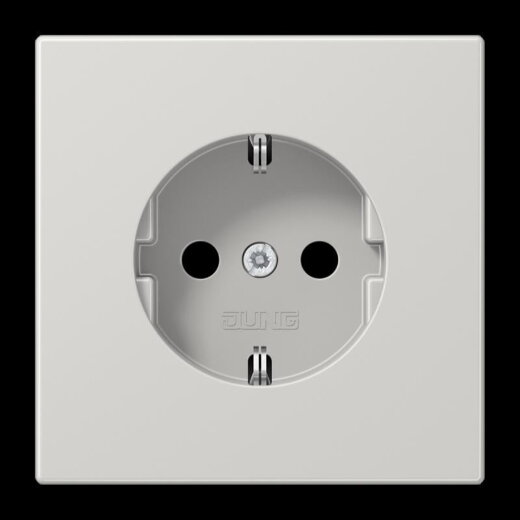 Jung SCHUKO Steckdose, 16 A 250 V ~, SAFETY+, Duroplast, Serie LS, lichtgrau LS1520KILG