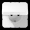 Jung SCHUKO Steckdose, 16 A 250 V ~, ohne Krallen, Klappdeckel, Thermoplast, Serie CD, alpinweiß CD1520NBFKLWW