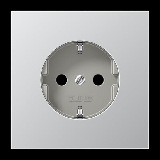 Jung SCHUKO Steckdose, 16 A 250 V ~, SAFETY+, Serie LS, Aluminium AL1520KI