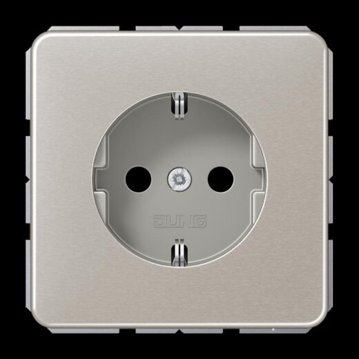 Jung SCHUKO Steckdose, 16 A 250 V ~, SAFETY+, Aluminium eloxiert, Serie CD, platin CD1520KIPT