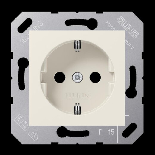Jung SCHUKO Steckdose, 16 A 250 V ~, Thermoplast, 50 x 50 mm, weiß CD5120BF