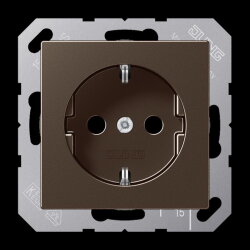 Jung SCHUKO Steckdose, 16 A 250 V ~, Serie A, mokka...