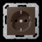 Jung SCHUKO Steckdose, 16 A 250 V ~, Serie A, mokka A1520MO