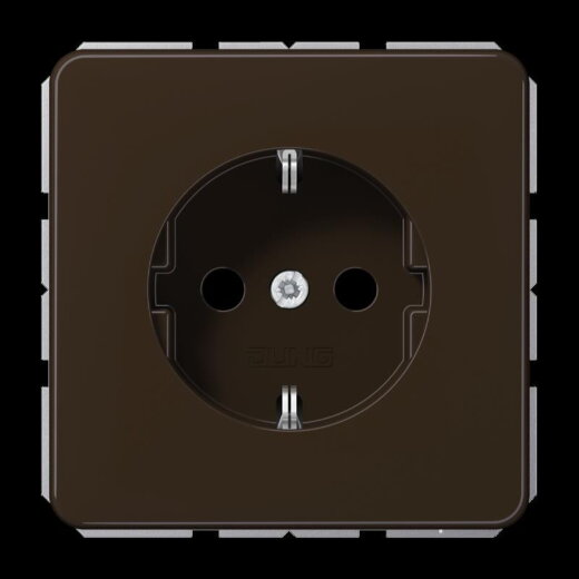 Jung SCHUKO Steckdose, 16 A 250 V ~, Thermoplast, Serie CD, braun CD1520BFBR