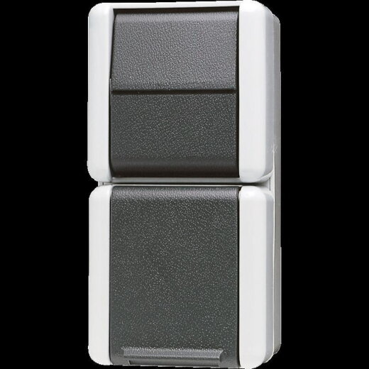 Jung SCHUKO®-Steckdose 16 A 250 V ~ mit Taster 10 A 250 V ~, WG 800 871W