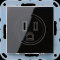 Jung Steckdose, US-Norm NEMA, 15 A 125 V ~, Schraubklemmen, ohne Krallen, Thermoplast, Serie A, schwarz A521-15SW