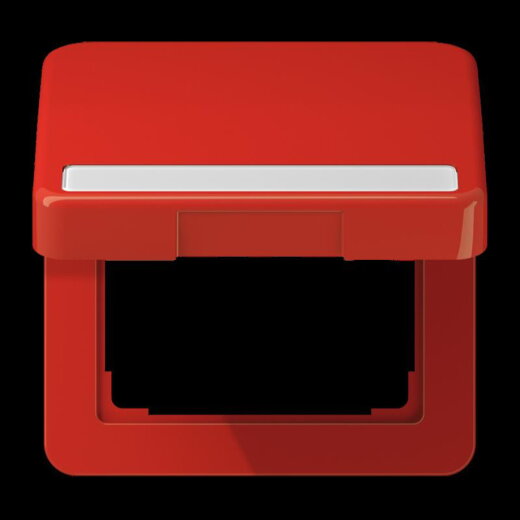 Jung Klappdeckel mit Rückstellfeder, mit Schriftfeld, Thermoplast, Serie CD, rot CD590BFNAKLRT