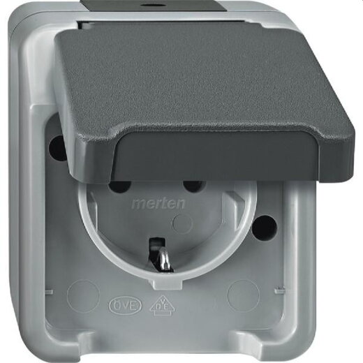 Merten SCHUKO-Steckdose MEG2400-8029 lichtgrau