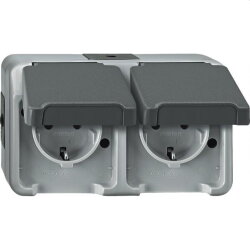 Merten SCHUKO-Steckdose MEG2321-8029 lichtgrau