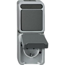 Merten Kombination MEG3494-8029 Steckd/Wechselsch lichtgrau