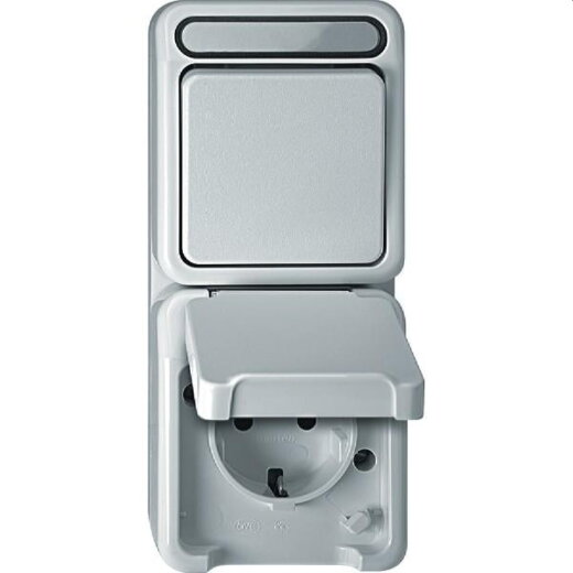 Merten Kombination MEG3494-8019 Steckd/Wechselsch polarweis