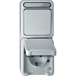 Merten Kombination MEG3494-8019 Steckd/Wechselsch polarweis