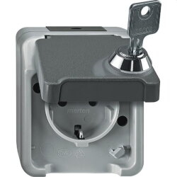 Merten SCHUKO-Steckdose MEG2423-8029 lichtgrau