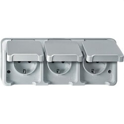 Merten SCHUKO-Dreifach-Steckdose MEG2390-8019 polarweiss