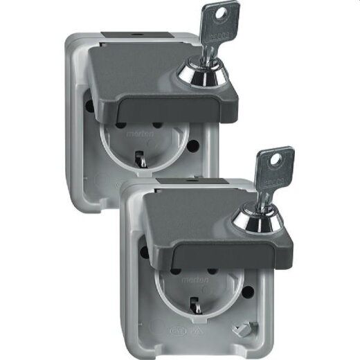 Merten SCHUKO-Steckdose MEG2418-8029 lichtgrau