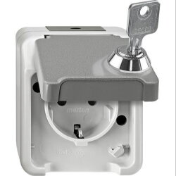 Merten SCHUKO-Steckdose MEG2422-8029 lichtgrau