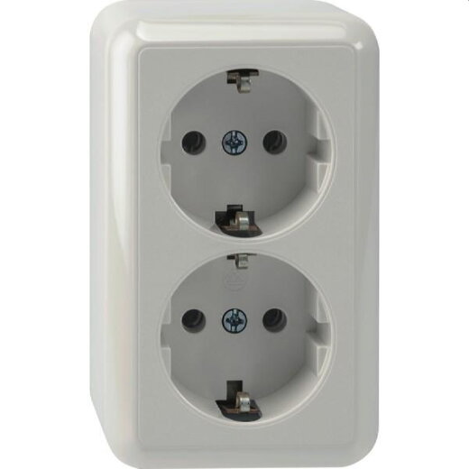 Merten SCHUKO-Doppel-Steckdose MEG2421-8719 polarweiss