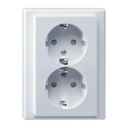 Merten SCHUKO-Doppel-Steckdose BRS Steckklemmen...