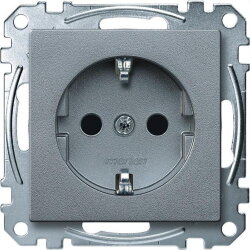 Merten SCHUKO-Steckdose MEG2400-0460 aluminium System M