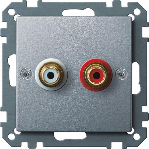 Merten Steckdose MEG4350-0460 aluminium System M