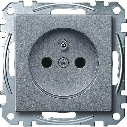 Merten Steckdose MEG2500-0460 aluminium System M