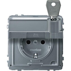Merten SCHUKO-Steckdose MEG2316-7260 alu AQUADESIGN