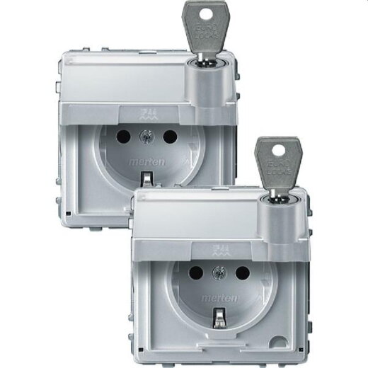 Merten SCHUKO-Steckdose MEG2318-7219 polarweiss AQUADESIGN