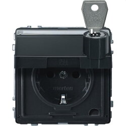 Merten SCHUKO-Steckdose MEG2317-7214 anthrazit AQUADESIGN