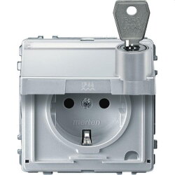 Merten SCHUKO-Steckdose MEG2316-7219 polarweiss AQUADESIGN