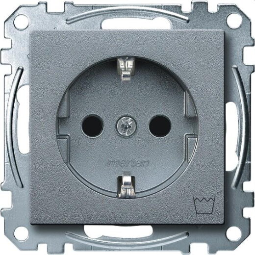 Merten SCHUKO-Steckdose MEG2352-0460 Waschm. aluminium