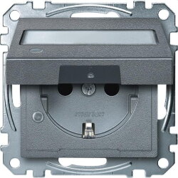 Merten SCHUKO-Steckdose MEG2313-0460 aluminium System M