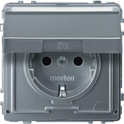Merten SCHUKO-Steckdose MEG2312-7260 aluminium AQUADESIGN