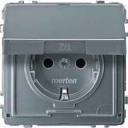 Merten SCHUKO-Steckdose MEG2310-7260 aluminium AQUADESIGN