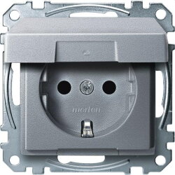 Merten SCHUKO-Steckdose MEG2310-0460 aluminium System M