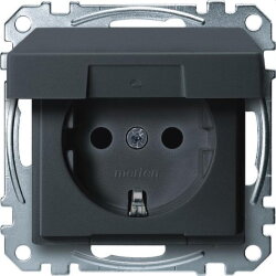 Merten SCHUKO-Steckdose MEG2310-0414 anthrazit System M