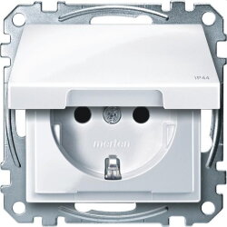 Merten SCHUKO-Steckdose MEG2314-0325 IP44 aktivweiss...