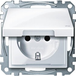Merten SCHUKO-Steckdose MEG2414-0325 IP44 aktivweiss...