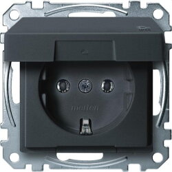 Merten SCHUKO-Steckdose MEG2314-0414 IP44 anthrazit System M