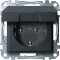 Merten SCHUKO-Steckdose MEG2314-0414 IP44 anthrazit System M
