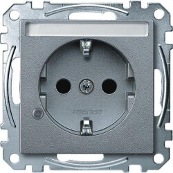 Merten SCHUKO-Steckdose MEG2303-0460 aluminium System M