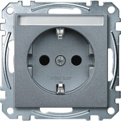 Merten SCHUKO-Steckdose MEG2302-0460 aluminium System M