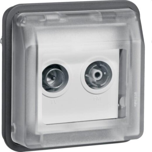 Berker Steckdoseneinsatz M32Loch EZD W.1 grau