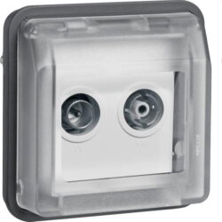 Berker Steckdoseneinsatz M32Loch EZD W.1 grau