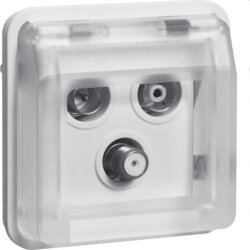 Berker Steckdoseneinsatz M33Loch SAT W.1 polarweiss