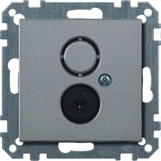 Merten Lautsprechersteckdose 297460 aluminium System M