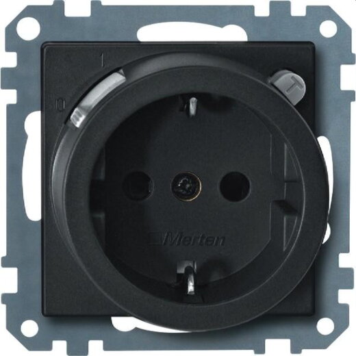 Merten SCHUKO-Steckdoseneinsatz 232814 anthrazit System M