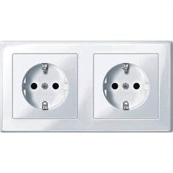 Merten SCHUKO-Doppel-Steckdose MEG2328-1425 aktivweiss...