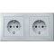 Merten SCHUKO-Doppel-Steckdose MEG2328-1519 polarweiss M-Smart