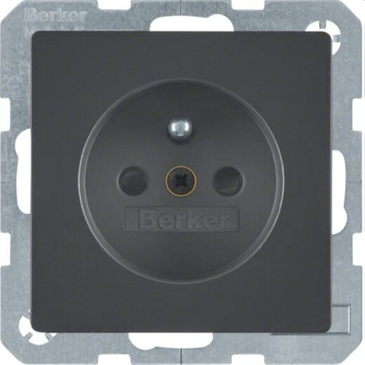 Berker SCHUKO-Steckdose M36765766086 anthrazit samt