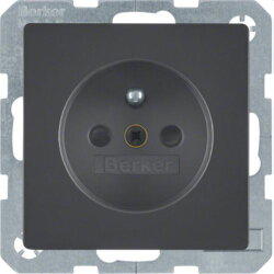Berker SCHUKO-Steckdose M36768766086 anthrazit samt
